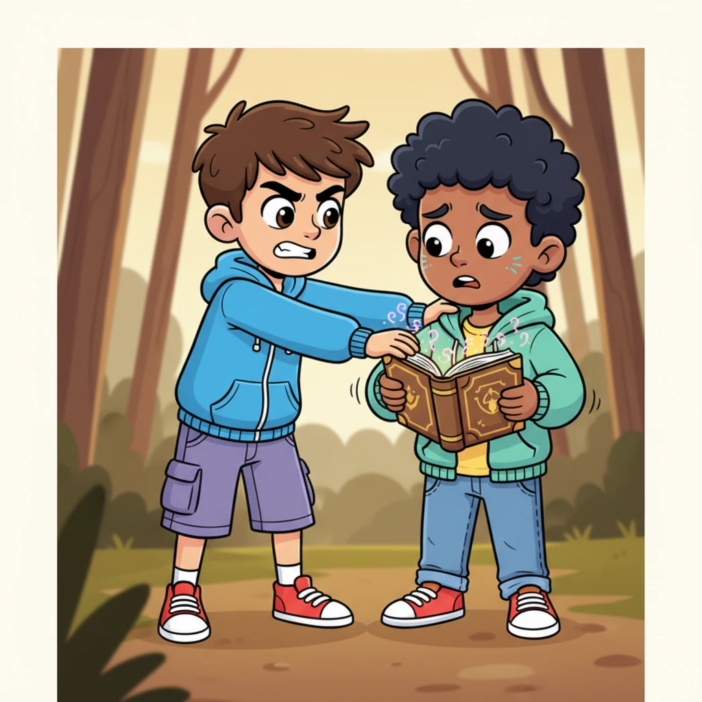 Oscar, his eyes burning with fierce resolve, grasps Felix's shoulders, his voice firm and unwavering. He demands that the spell be reversed, no matter what it takes, to save their friend Ellen, presenting Felix with an agonizing, impossible choice.