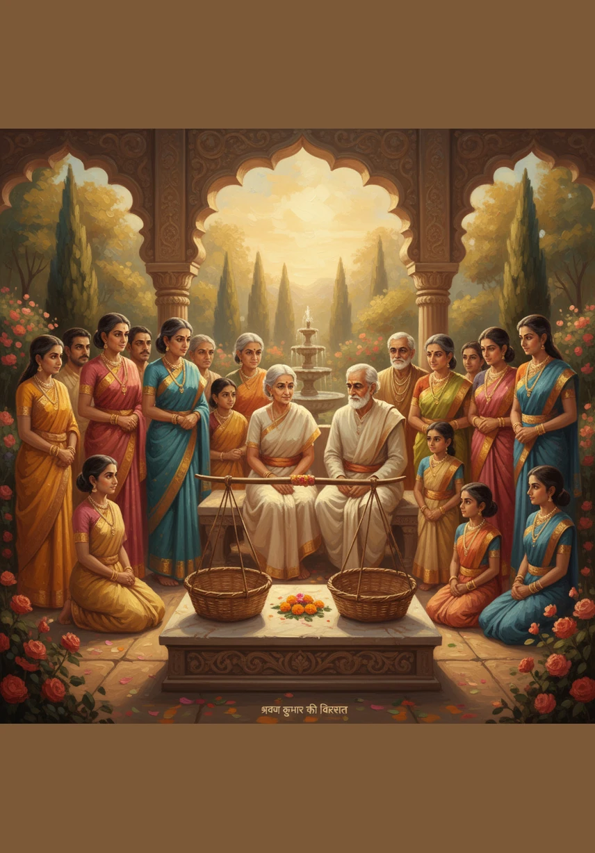 Though his life was short, Shravan Kumar’s story lives on as a beautiful example of unconditional love and service. He remains a legendary hero, teaching generations the importance of honoring and caring for one's parents with all one's heart.