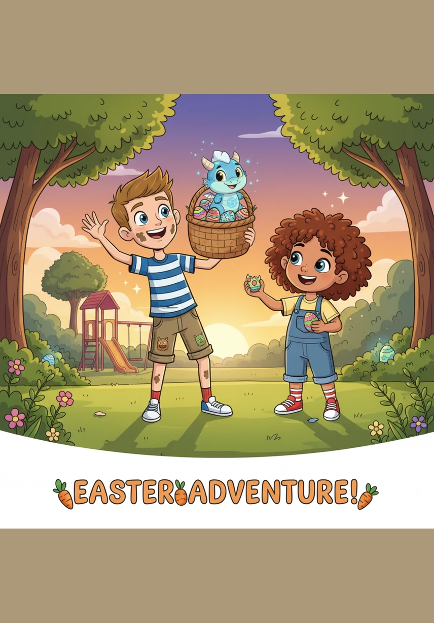 As the sun sets in a golden glow, the fairies prepare to fly back to their own garden, promising to stay in touch through magic. They wish Liam and Cleo a wonderful Easter holiday, leaving the children standing in the twilight with hearts full of magic and a dragon hidden in the shed.