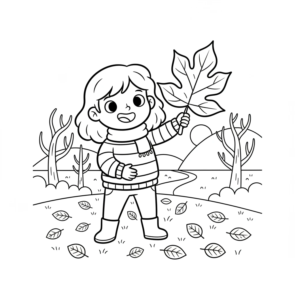 autumn coloring pages - 涂色本