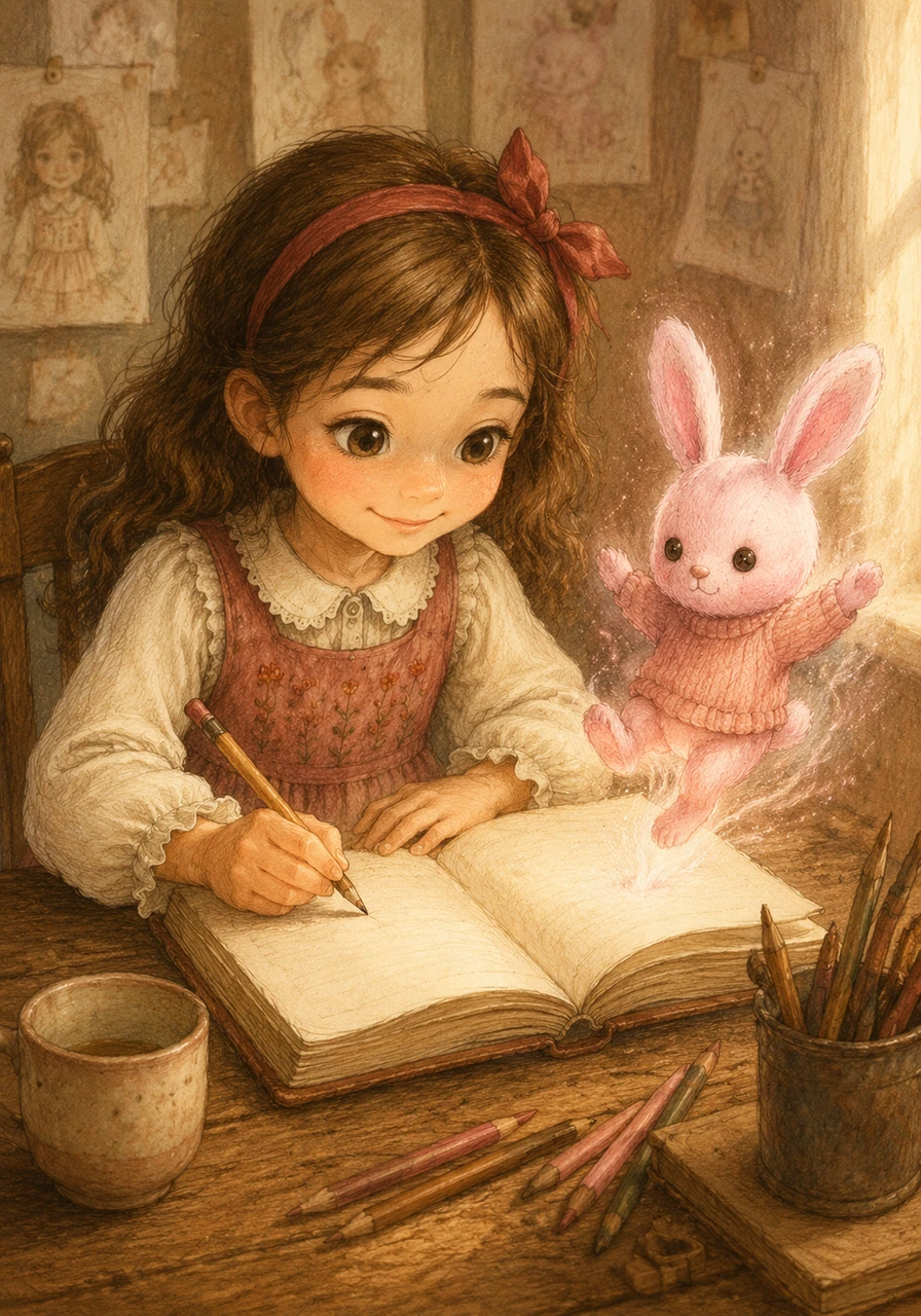 With a pencil in hand and a heart full of love, Manessa started writing down every adventure she and Pinky ever had. Through her beautiful words, Pinky came to life again, hopping through the pages of a journal that kept his memory bright.