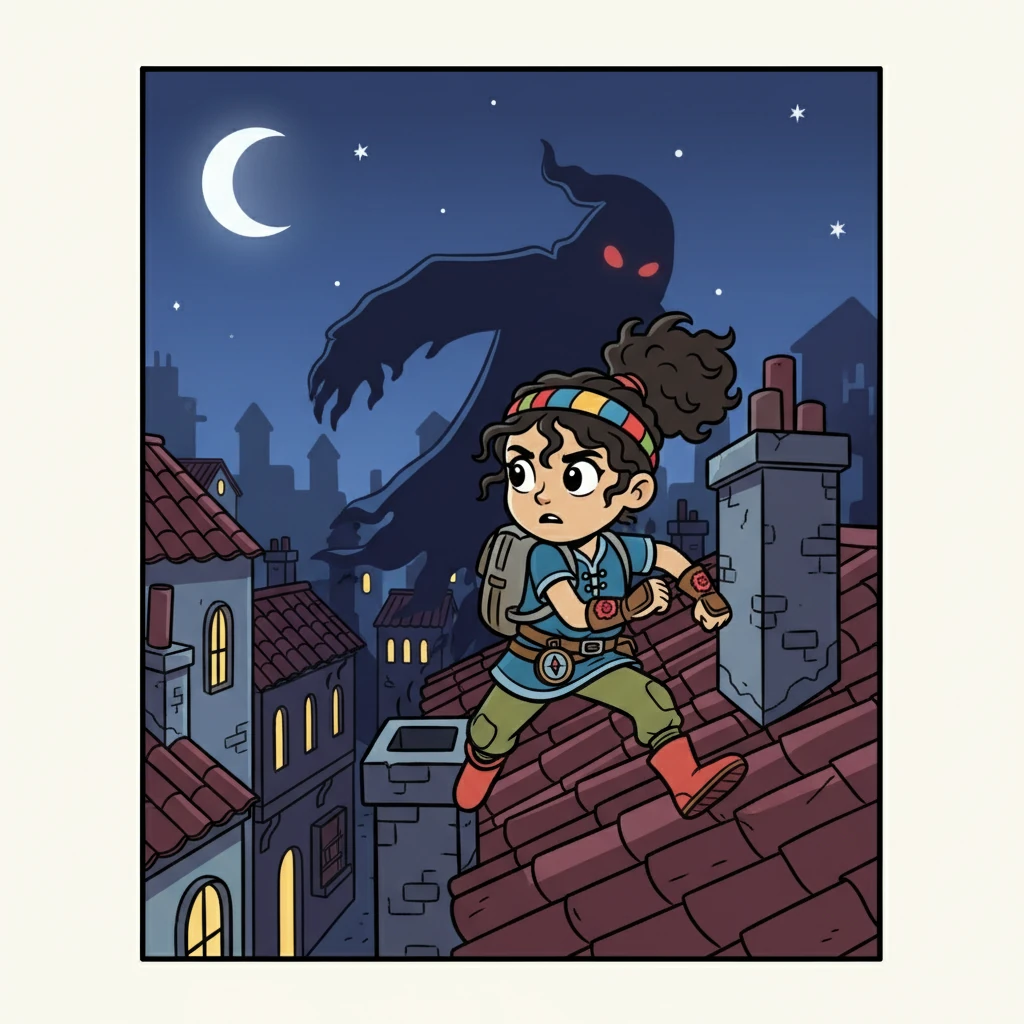 The chase led them through the city streets, across rooftops, and into the dark underbelly of the city. Fear mingled with excitement as they raced against time, the shadowy figure hot on their heels.