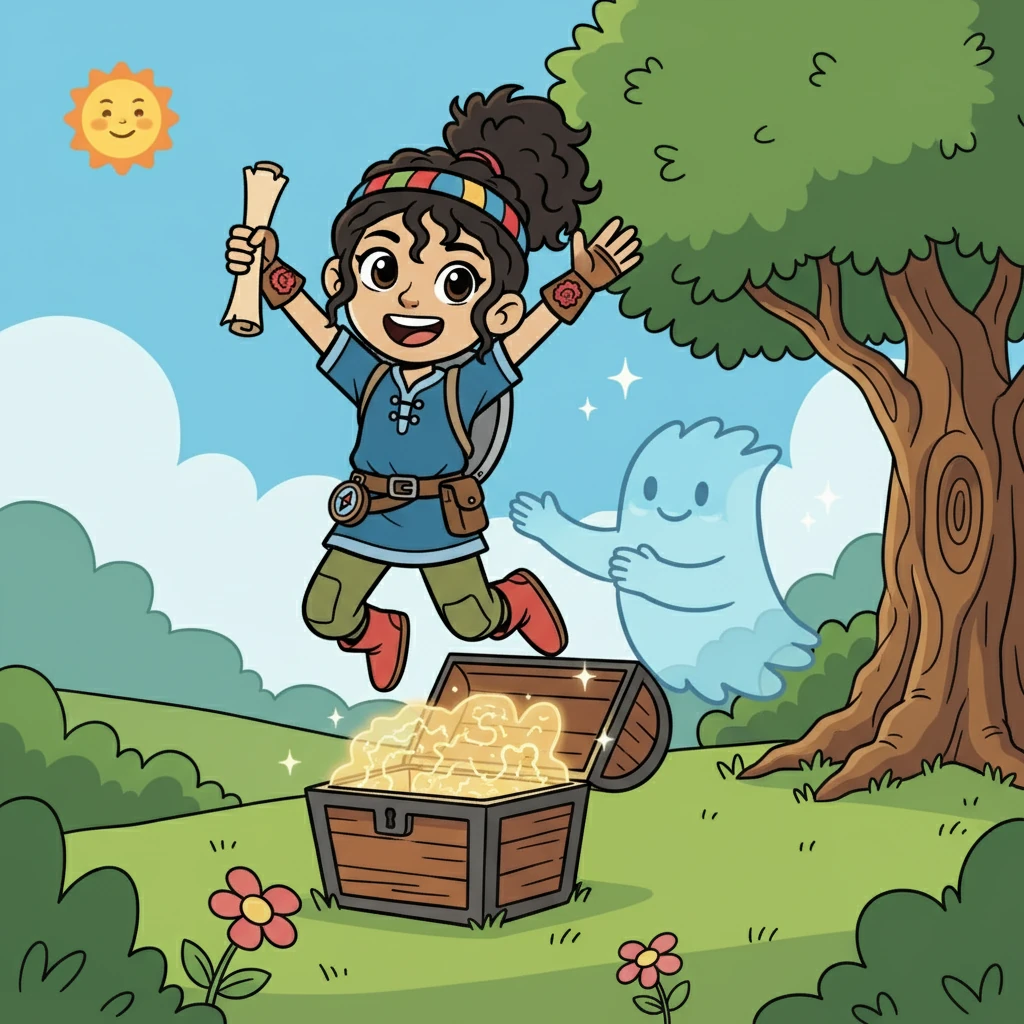 In a surprising twist, the box revealed a map to a treasure, not of gold, but of hidden memories. The shadowy figure was a protector, not an enemy. The friends, having learned the value of trust and friendship, celebrated their victory.