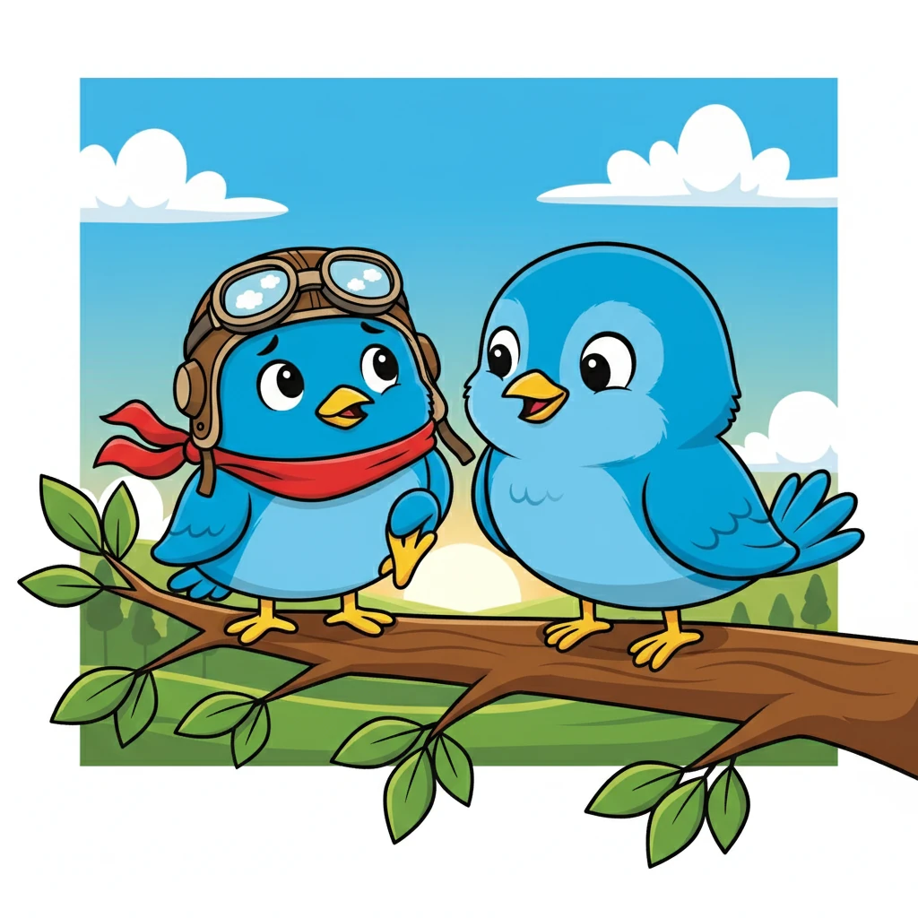 Sua mamãe, uma passarinha doce e sábia, pousa ao lado dele e sorri com carinho. Ela diz: “Lalu, meu amor, você tem asas para voar! Mas em vez disso, você se preocupa com coisas que não te ajudam a subir. Quando estiver lá no alto, sentindo o vento nas penas e vendo o mundo lá de cima, nem vai lembrar das suas unhas ou do seu bico limpinho.”