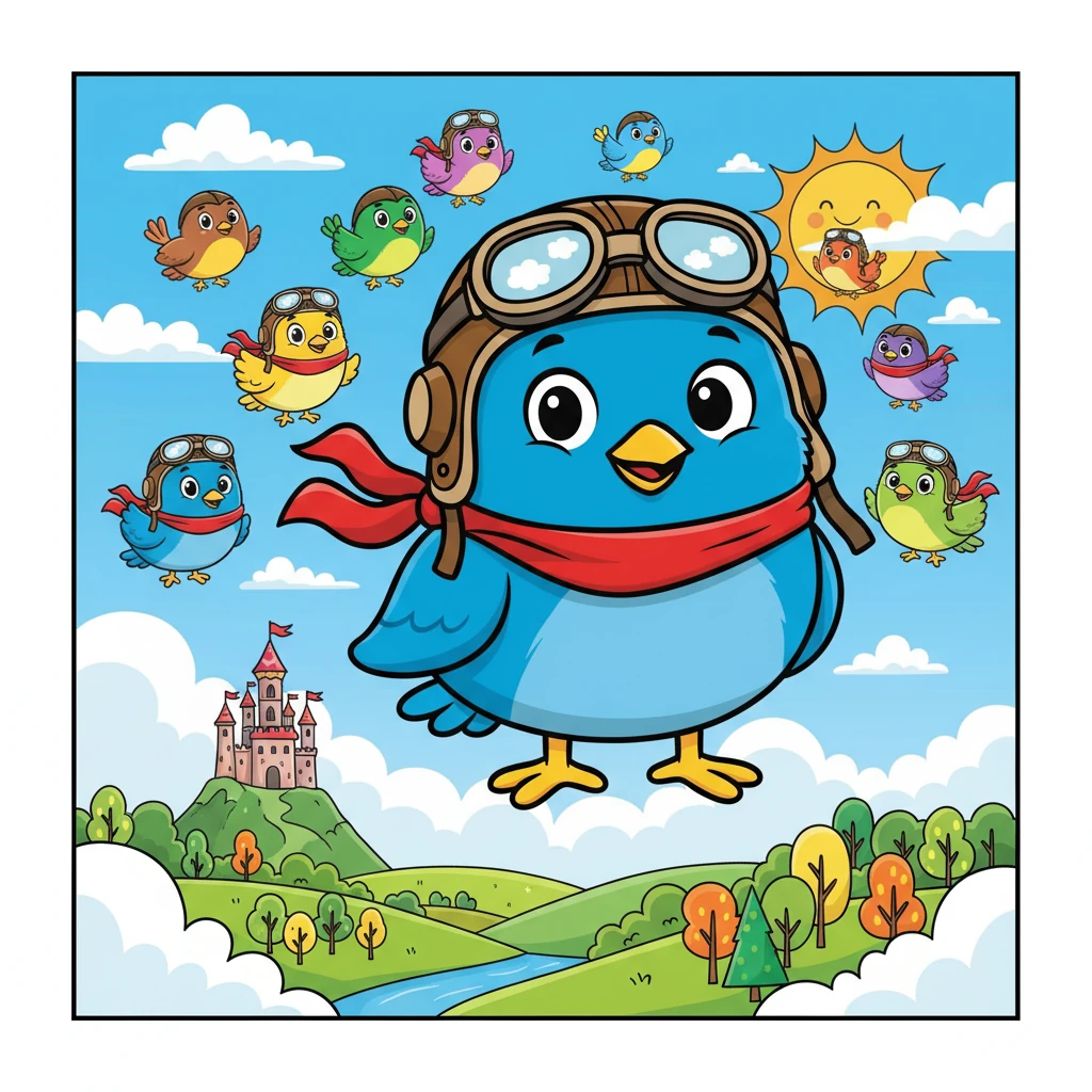 Agora, todos os dias, Lalu acorda cedo e voa com seus amigos. Ele descobre novos lugares, vive aventuras e volta sempre com as penas bagunçadas — e um sorriso enorme no rosto.