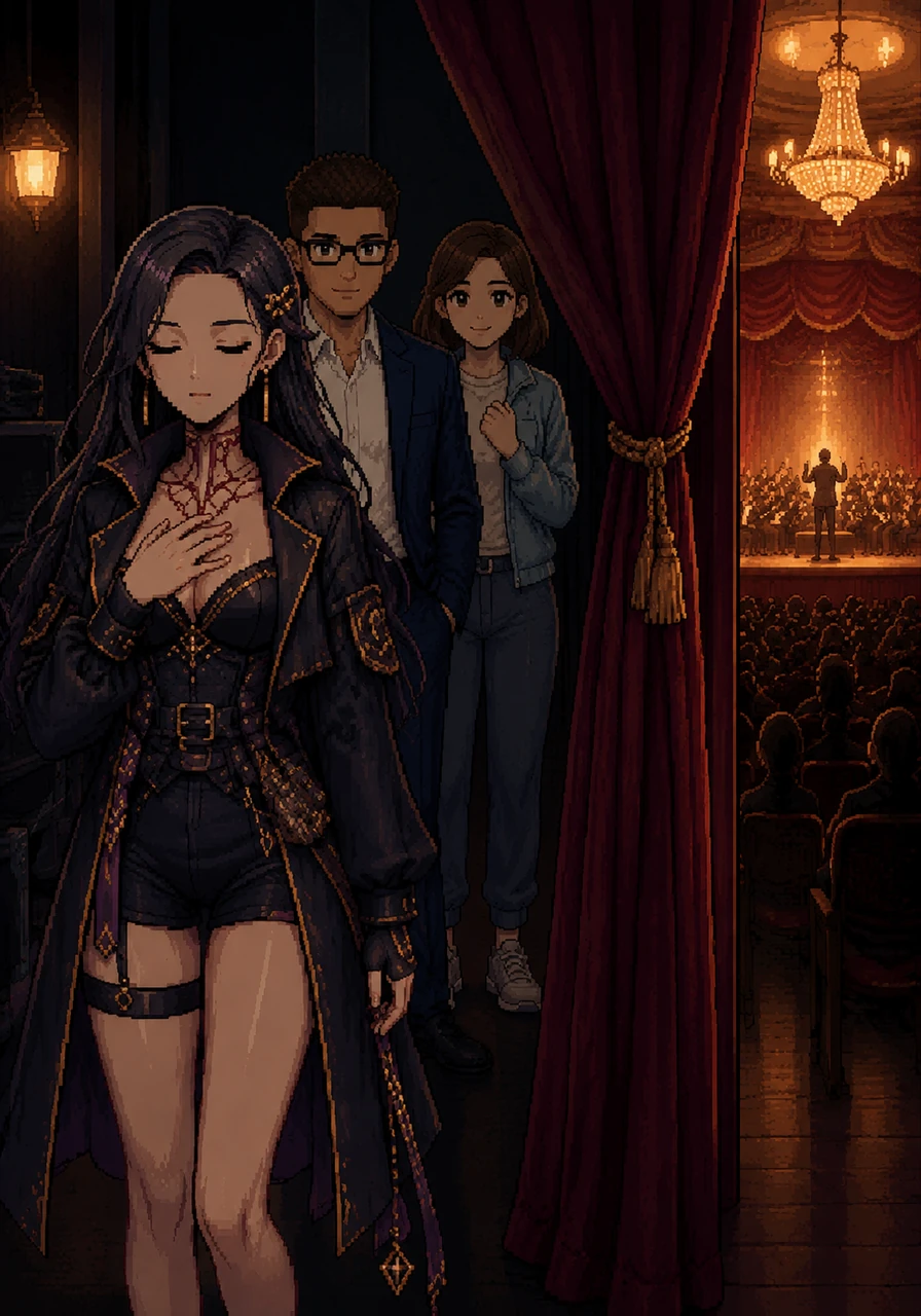 Back at the resort theater, Melody stands behind the heavy velvet curtains, taking one deep, mindful breath as the overture plays. Though her life requires a delicate balance of complete silence and roaring applause, she has never felt more alive or more in love with her beautiful double life.