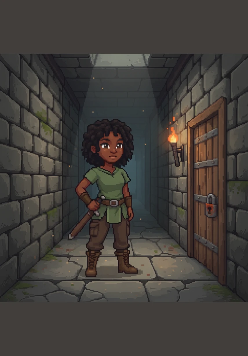 Maya stands in the dim light of her hallway, her eyes reflecting a quiet strength amidst the shadows of her past. She wears the weight of her experiences like a heavy cloak, but a flicker of hope remains in her gaze as she looks toward the future.
