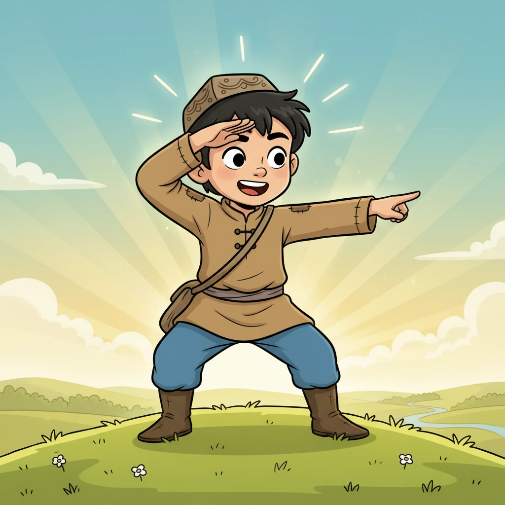 Кенет оның басына жарқын идея келеді. 'Біз жаңа жер іздеуіміз керек, бейбіт өмір сүретін, берекелі жер!' деп ойлайды. Оның көздері үміт пен жігерге толады.