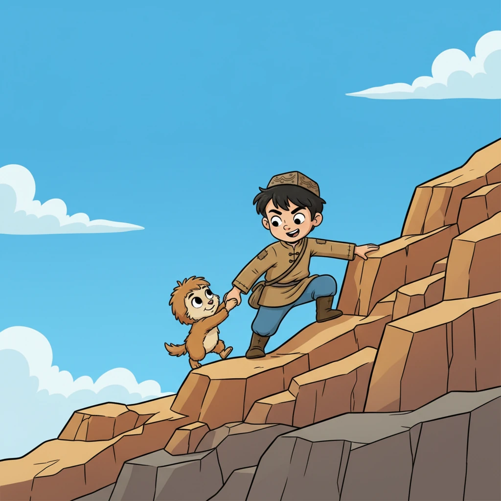 Жолда олар қиындықтарға тап болады. Кейде шаңды дауыл көтеріліп, кейде таулы жерлерден өтуге тура келеді. Бірақ олар бір-біріне қолдау көрсетіп, алға қарай ұмтылады.