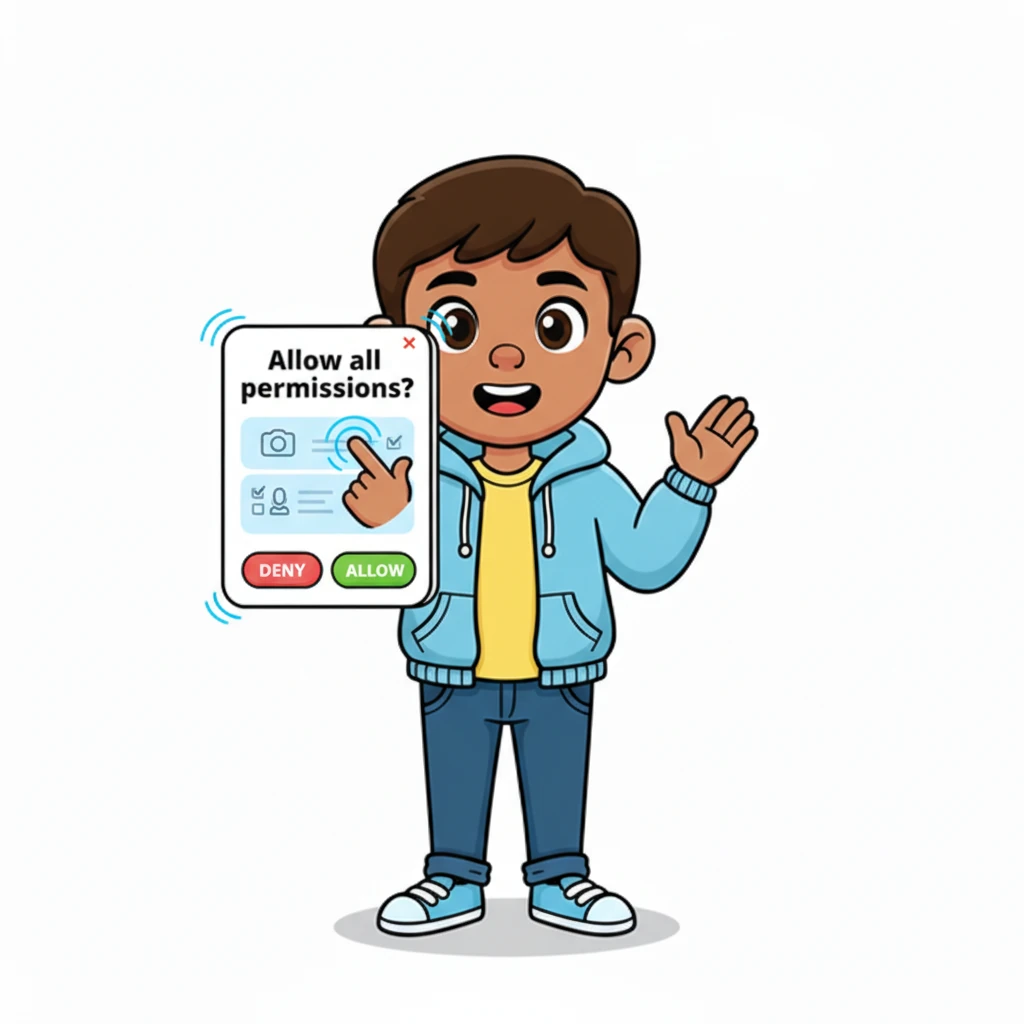 With a quick tap, Rahul began to download the app. Before it fully installed, a big pop-up appeared, asking: 'Allow all permissions?' It requested access to his camera, microphone, contacts, and more. Without a second thought, eager to start watching movies, Rahul cheerfully pressed 'Allow'.