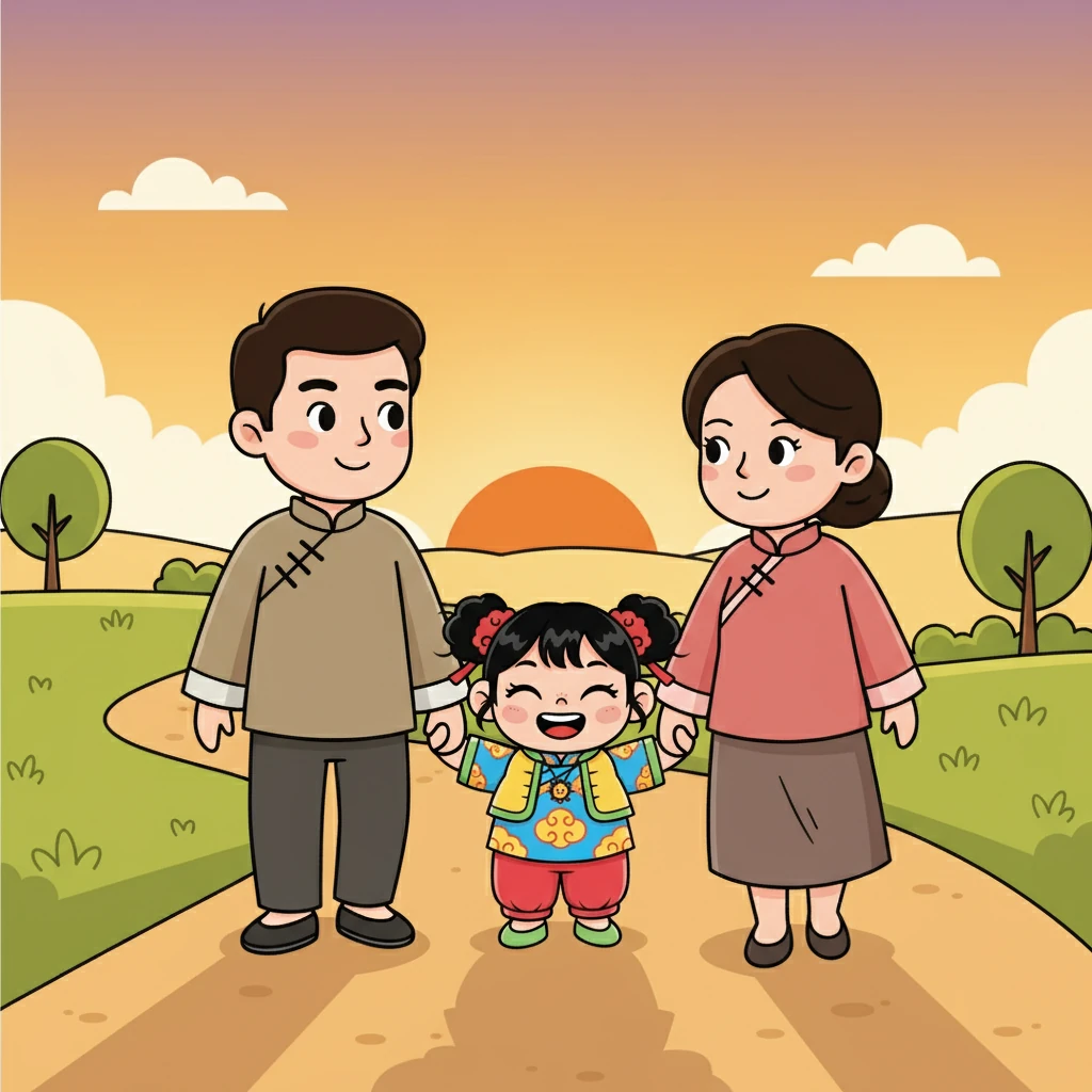 玩了一整天，小晴有點累了。她和爸爸媽媽一起回家。在回家的路上，小晴說：「今天真是美好的一天！」