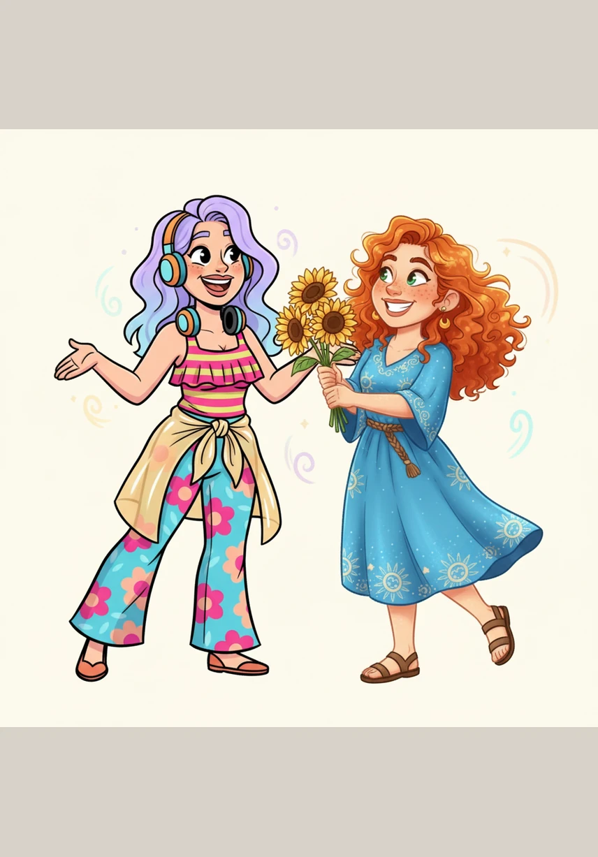 As the sun dips below the horizon in a blaze of pink and orange, Kimbo and Aimee watch the sky change colors together. They realize that while the scenery is beautiful, the true treasure is the person standing right beside them.