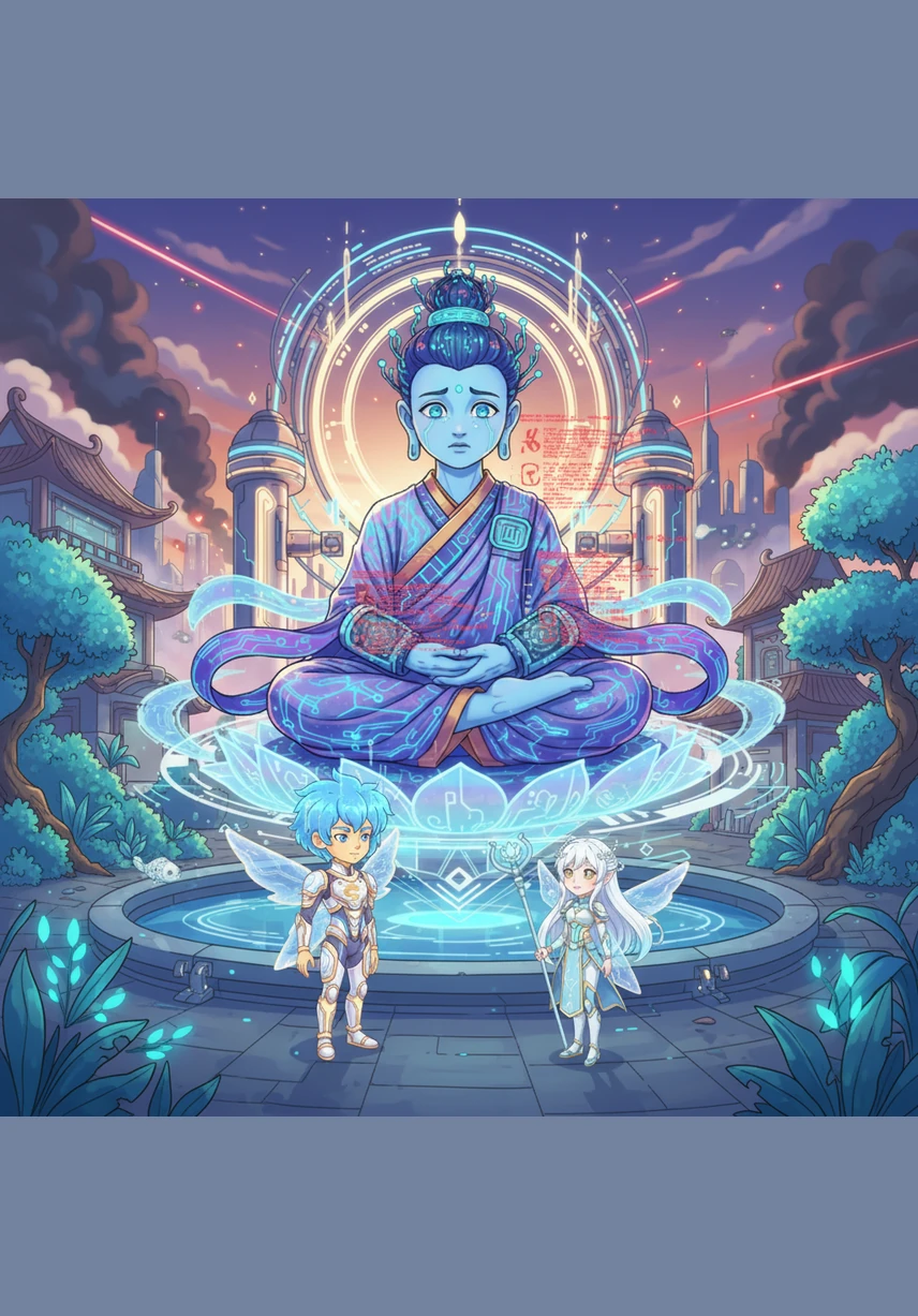 Đức Phật dừng lời kể, ánh mắt Ngài tràn đầy lòng từ bi nhìn xuống các học trò đang chăm chú lắng nghe. Không gian vườn Thắng Lâm trở nên tĩnh mịch, để lại dư âm của bài học sâu sắc về giá trị của sự tỉnh thức.