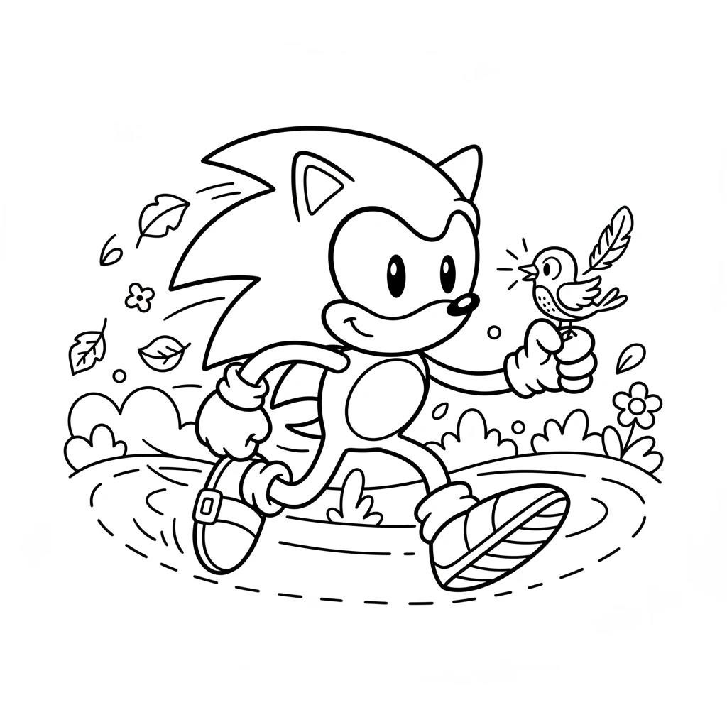 sonic coloring pages