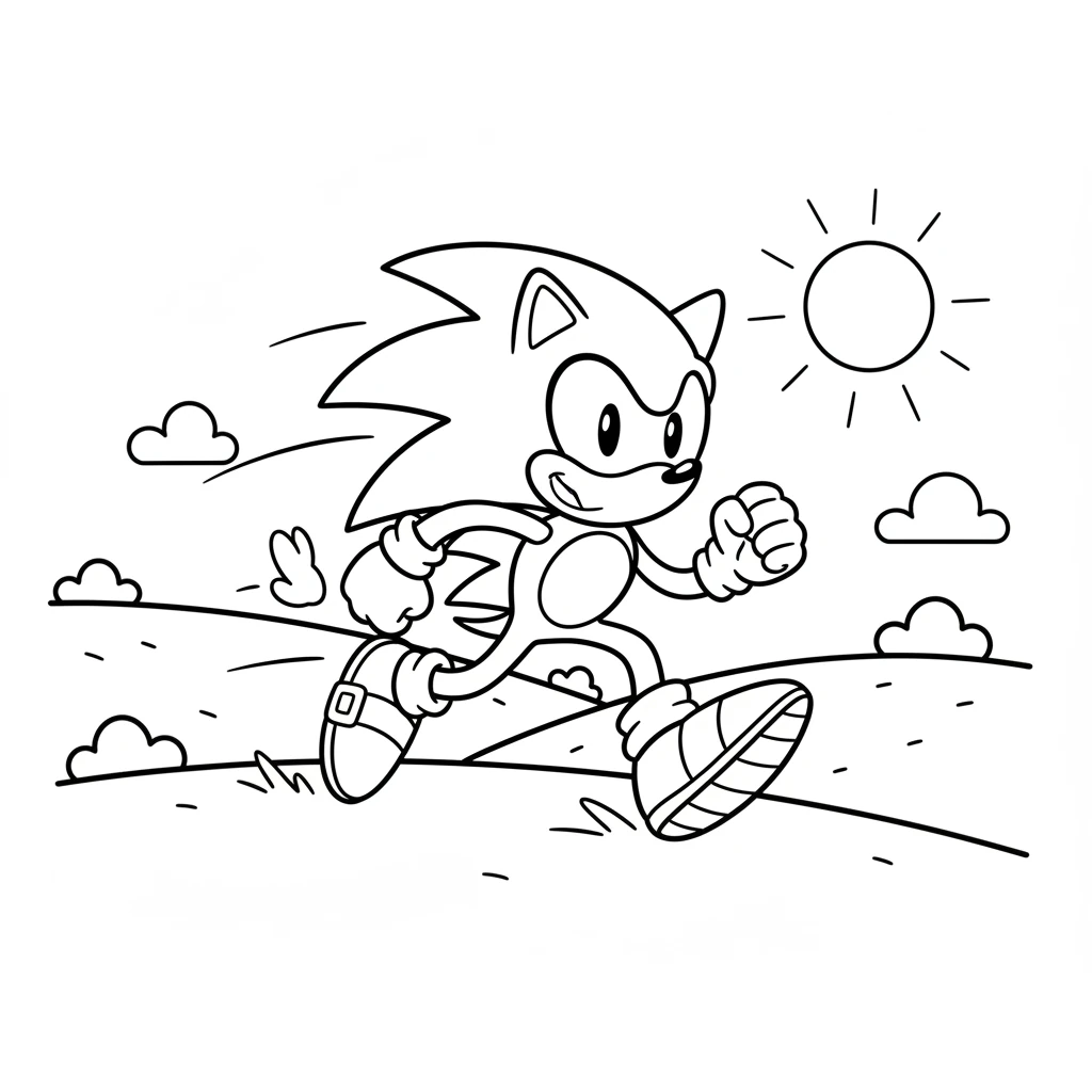 Dash the Hedgehog, a very speedy little hero, loved to zoom through the Sunny Green Hills. His bright smile and quick feet were famous throughout the land. He was always ready for a new adventure.