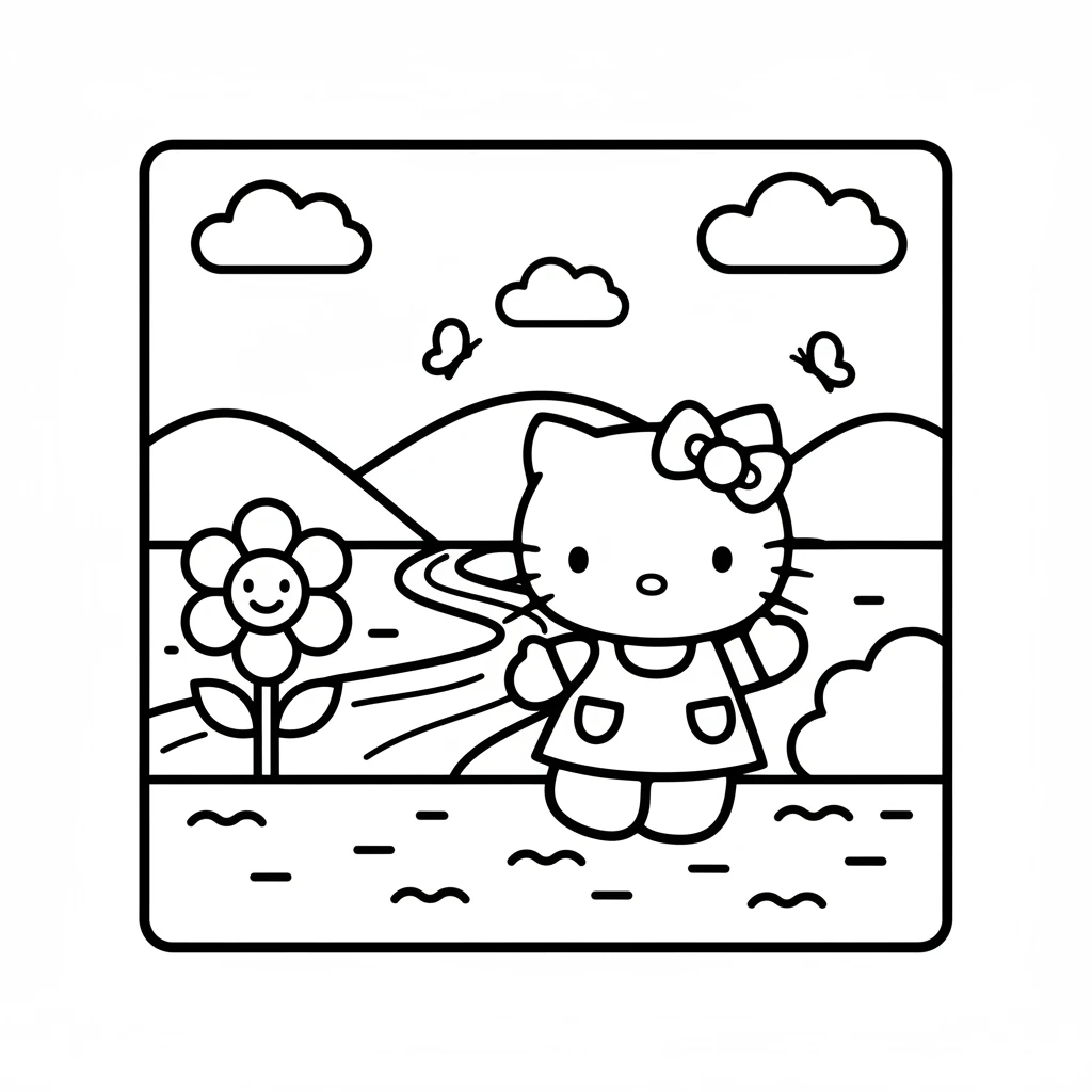 hello kitty coloring pages