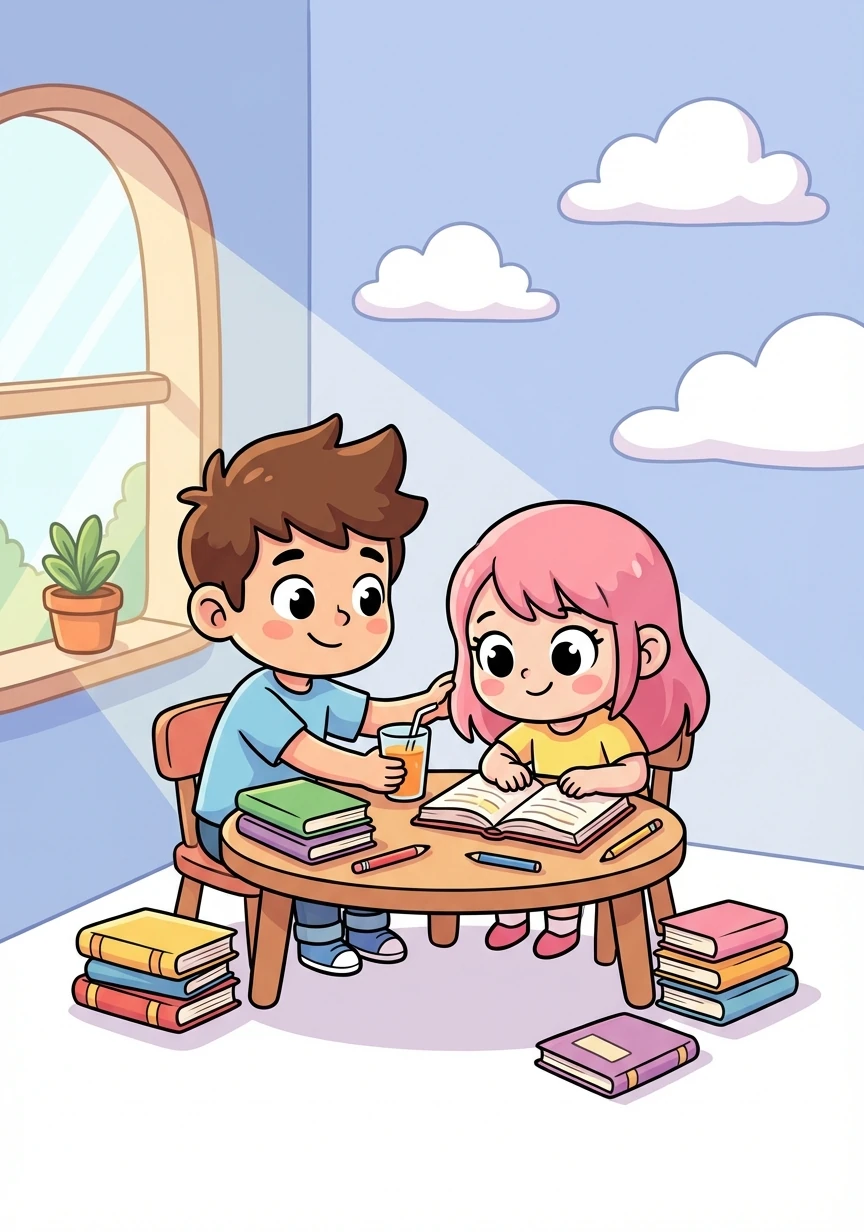 Ethan dedicates himself to supporting Sakura, offering her silent companionship and unwavering encouragement. They spend hours studying together, sharing laughter and quiet moments of connection.