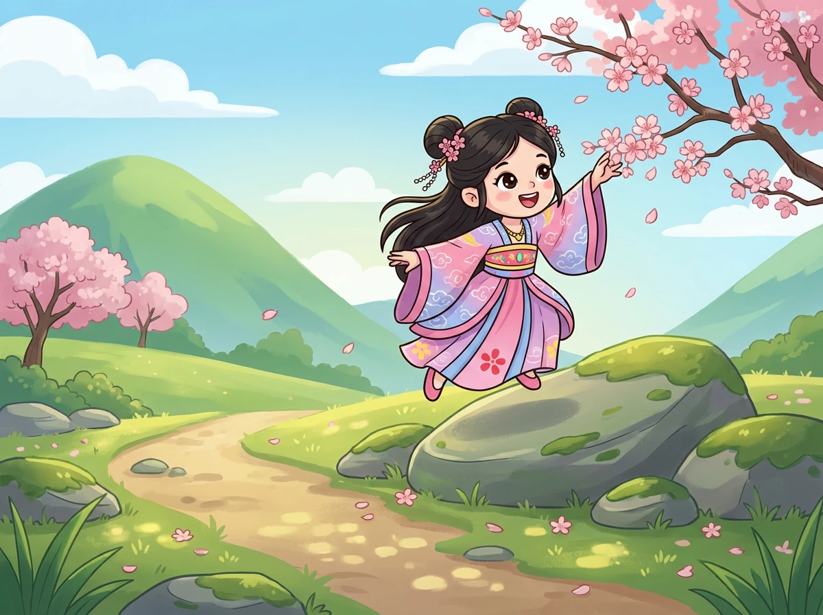 一位善良的老婆婆告诉莉莉公主，只有找到真心爱她的人，才能解除女巫的魔法。