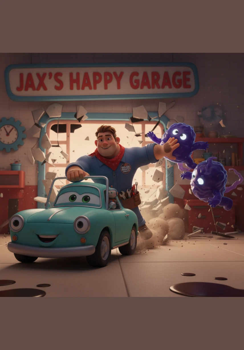 Jax realized that wherever these creatures stepped, the very air seemed to thicken and turn to heavy ice. He grabbed his favorite heavy wrench and bolted out the back door, knowing he couldn't stay still for a single second or he would be trapped forever.