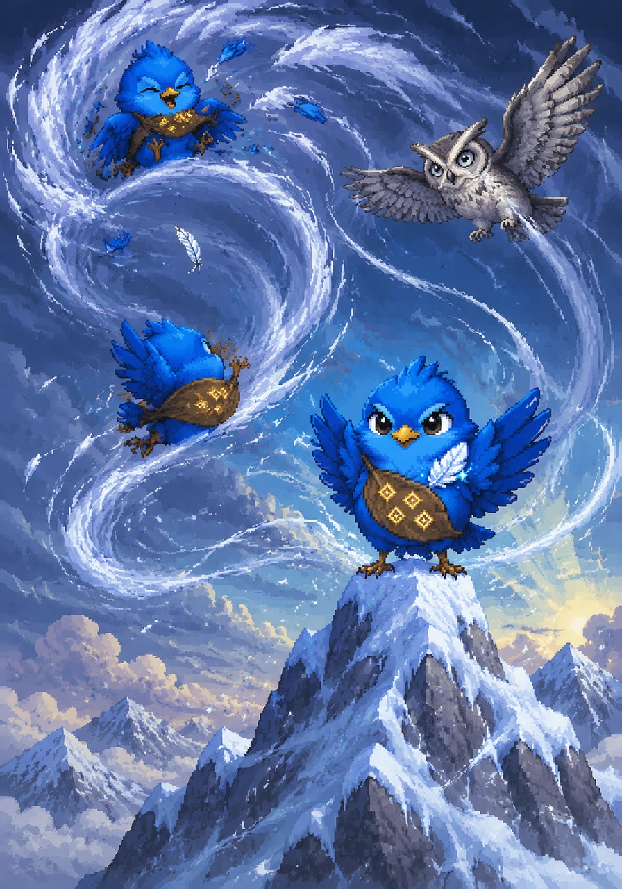 As he approaches the first peak, a sudden whirlwind tosses him about like a tiny leaf in a storm. Instead of giving up, Finn learns to use the wind's power to soar higher than he ever thought possible, reaching the snowy summit.