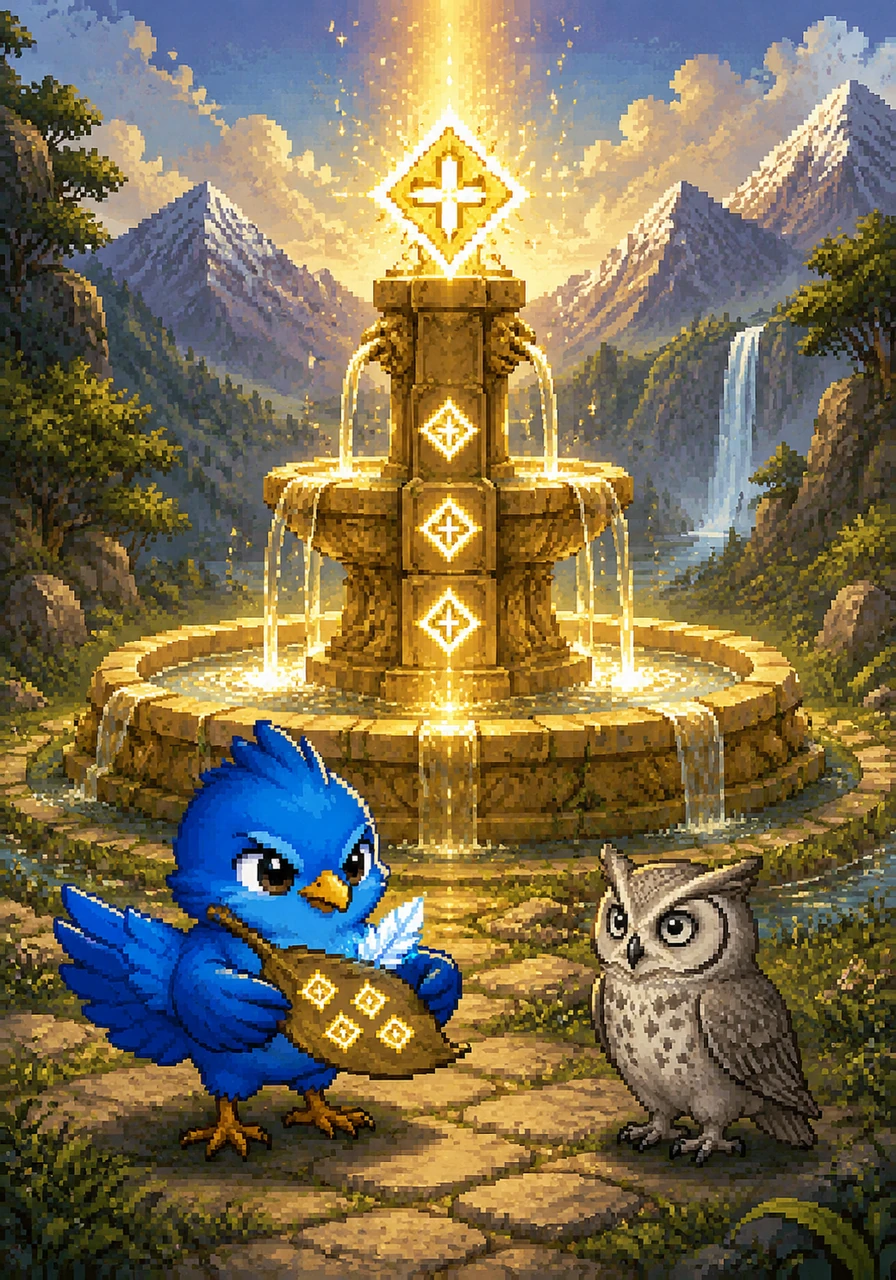 At the center of the valley, Finn finds a golden fountain that mirrors the symbols on his leaf map perfectly. He realizes the journey wasn't just about reaching the destination, but about the incredible strength and bravery he found within himself.