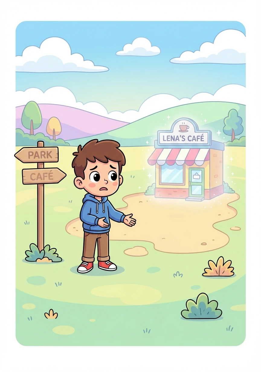 يذهب آدم إلى الأماكن التي زارها مع لينا، مثل المقهى الذي كانا يرتادانه، والمتنزه الذي كانا يتمشيان فيه. لكنه يجد أن هذه الأماكن لم تعد موجودة، وكأنها محيت من الوجود.