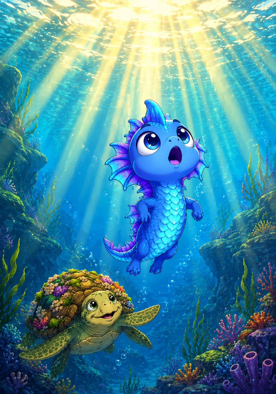 As he climbed higher, the water became so clear that Finnegan could see the sun’s rays piercing through the surface like golden spears. He felt a tingle of excitement in his fins, knowing he was closer than he had ever been to the ceiling of his world.