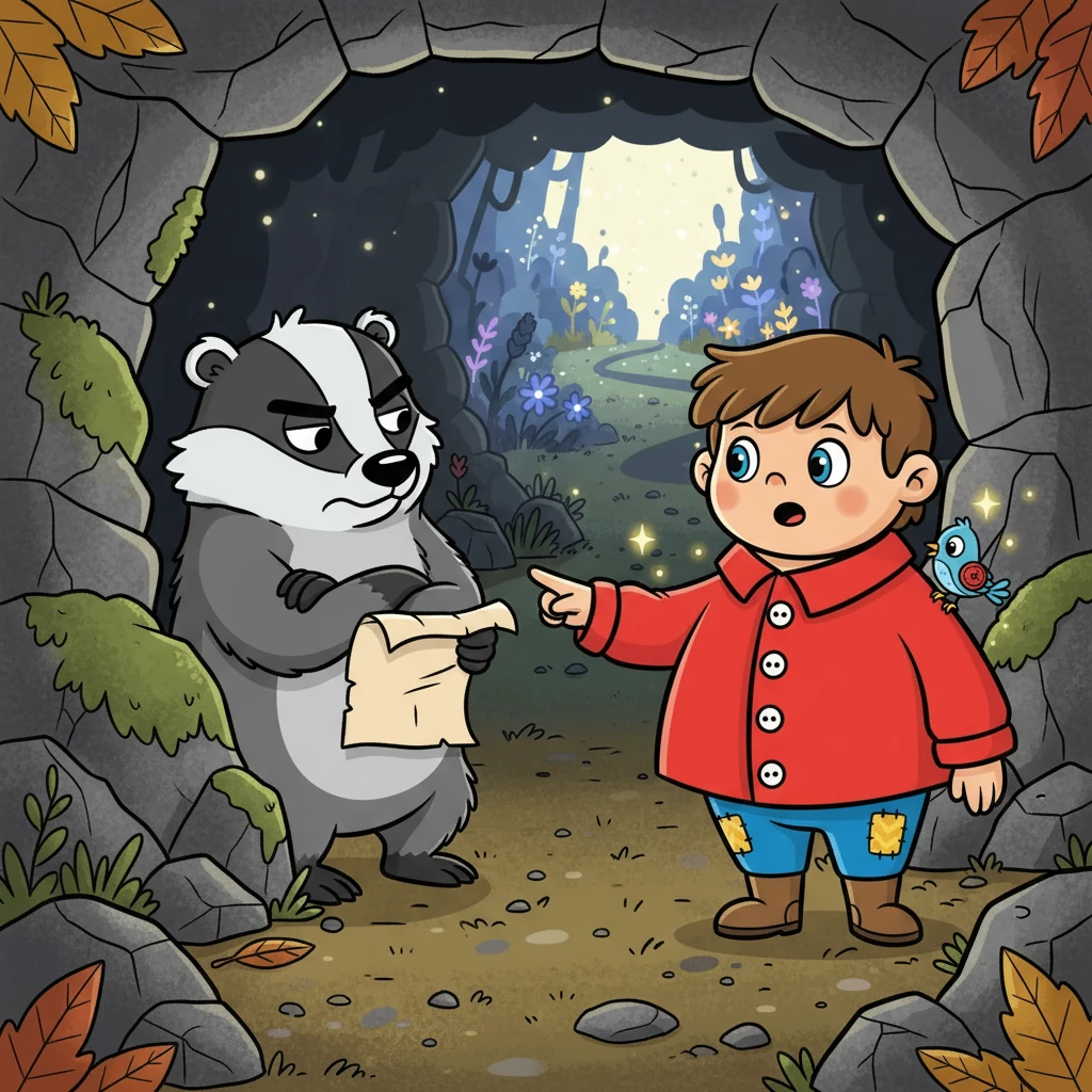 Following the faint shimmer of light, Barnaby stumbled upon a grumpy badger named Bartholomew, who was surprisingly helpful. Bartholomew explained that a mischievous sprite had likely taken the moonbeam. Bartholomew pointed Barnaby towards the Glittering Glade, the sprite's usual haunt.