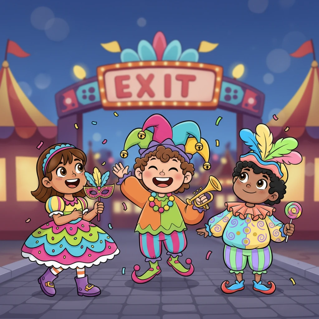 Tired but brimming with wonderful stories, the class waved goodbye to the carnival. They carried home not just souvenirs, but hearts full of joy and unforgettable memories. "Best day ever!" whispered Julia, as they walked away, already dreaming of next year.