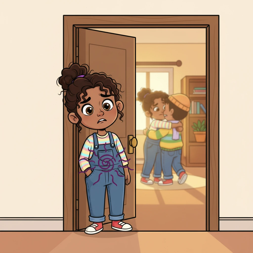 Jo, hidden in the next room, heard Peter's proposal and Helen's ecstatic acceptance. A cold knot formed in her stomach, tightening with a sense of dread for what this might mean for her already fragile life. The idea of a 'taste of honey' felt more distant than ever, replaced by a bitter aftertaste.