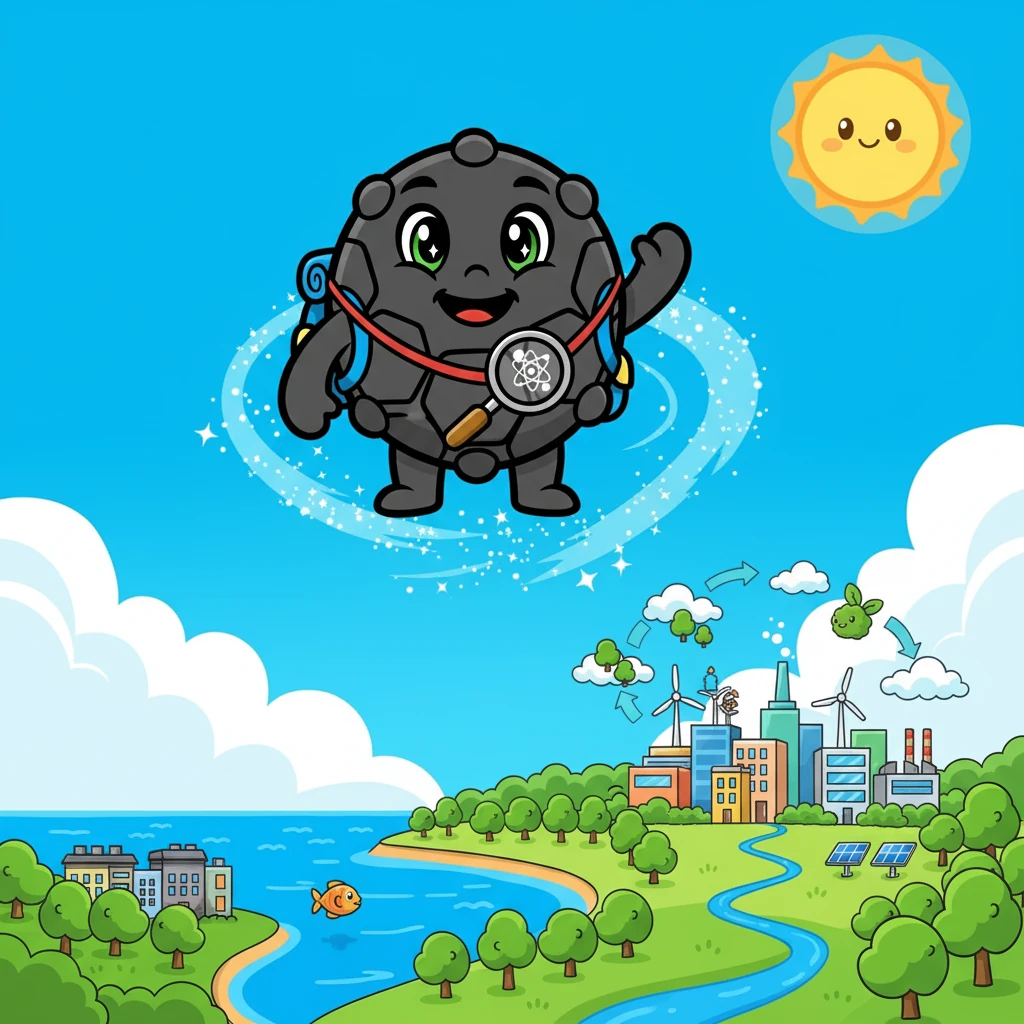 Carbony, back in the air, knew his journey wasn't over. He understood the importance of the carbon cycle and the need to protect the environment. He hoped that humans would learn to respect the balance, so he could continue his amazing adventures for a long time.
