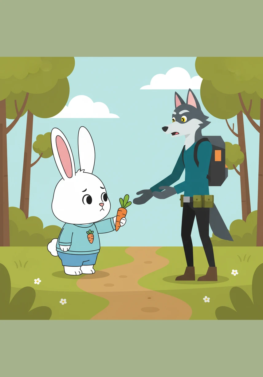 While Lili went to get a cloth, Bruno saw a basket of giant, crunchy carrots and decided to be helpful by "cleaning" them with his teeth. By the time Lili looked up, her prized, award-winning snacks were nothing but a pile of orange crumbs on the grass.