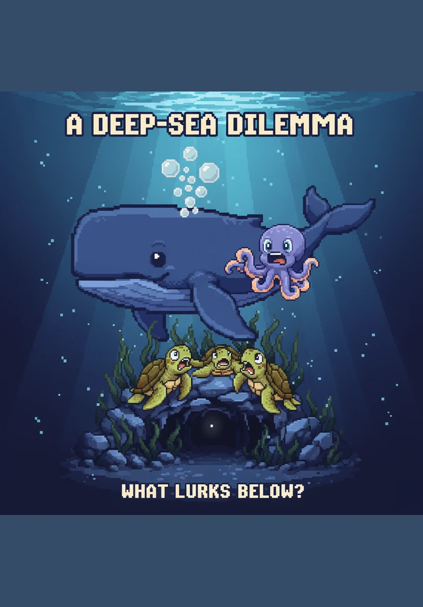 From the far reaches of the sea, other deep voices began to answer Barnaby’s call in a beautiful harmony. One by one, giant shadows appeared in the distance, swimming closer to join the whale who sang with such a kind spirit.