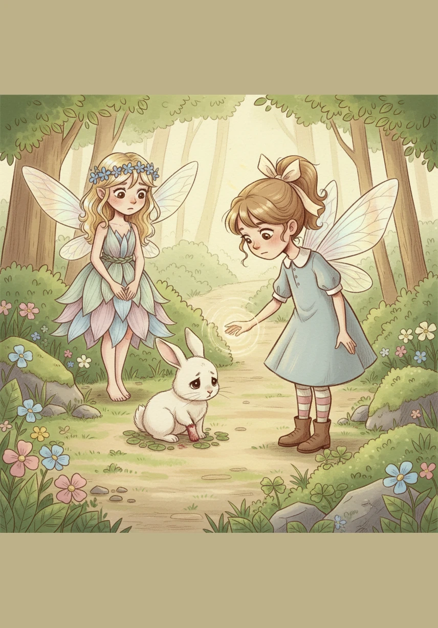 Вскоре Лили встретила на тропинке маленького зайчонка, который выглядел очень расстроенным и усердно искал что-то в высокой траве. Оказалось, что он потерял свою любимую сочную морковку и очень проголодался.