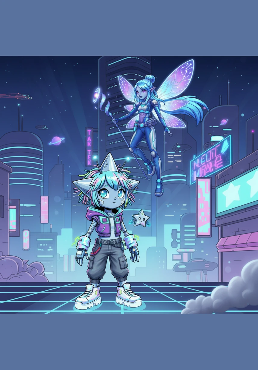 Throughout the day, Twinkle leaps across fluffy rainbow clouds and splashes in the colorful rivers with her new friends. She has never felt so much joy as she flies through the perpetual sunshine and magical landscapes of this vibrant world.