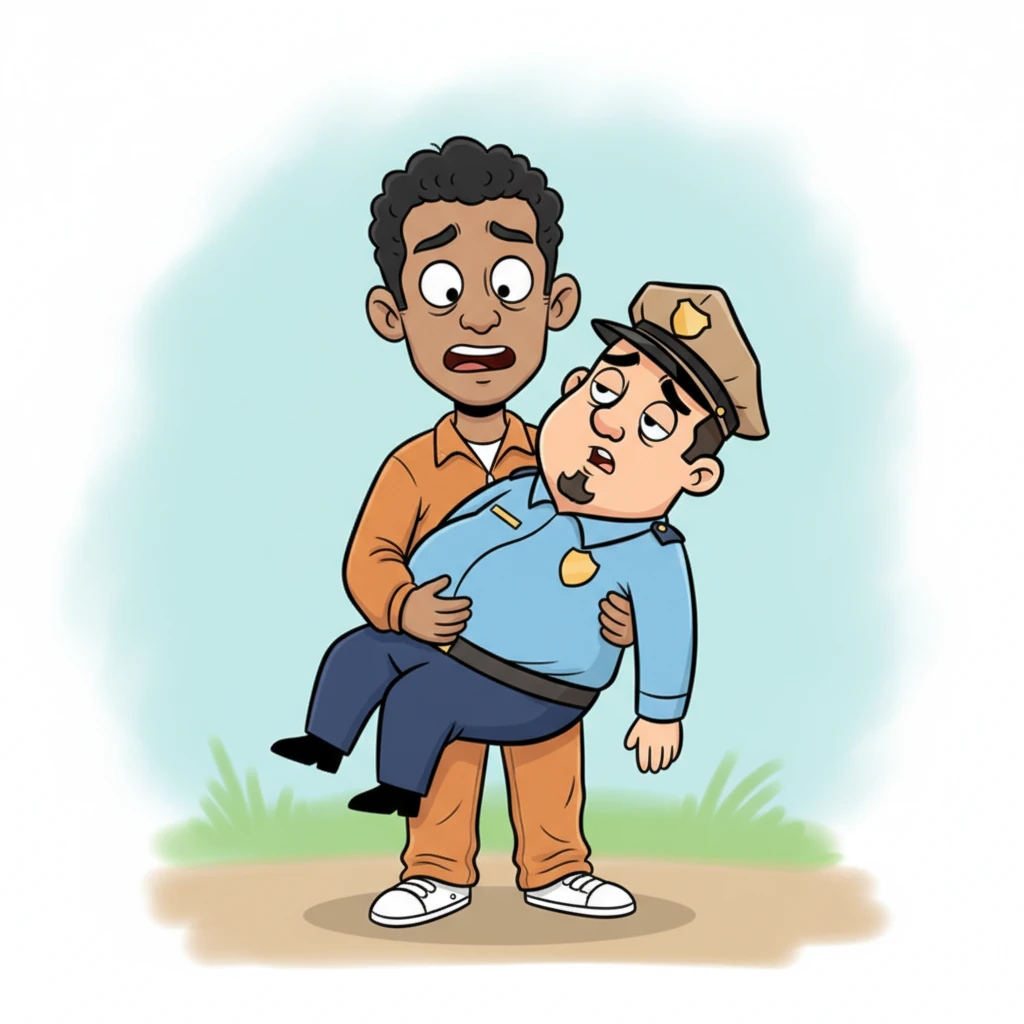 "Miller! Hey, Miller, you old grump!" Jax cried, cradling the officer in his arms. He desperately cracked a joke, a final, hopeful attempt to see a smile or hear a sharp retort. Miller's lips parted, a guttural "A... a... a..." the only sound he could make.