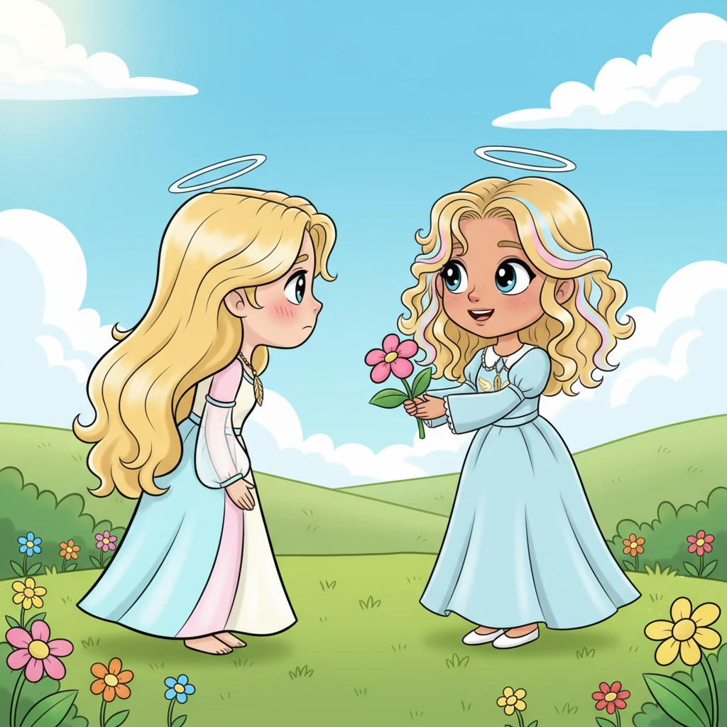 Rebekah's eyes sparkled with gratitude as she took the flower, offering him a warm, genuine smile that could melt glaciers. Logan, caught off guard by her kindness, felt a strange flutter in his chest, a sensation he hadn't experienced in ages. He quickly looked away, utterly confused by his own reaction to this unexpected encounter.