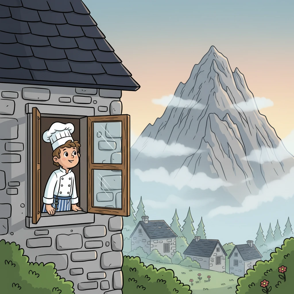 Au cœur des montagnes, le petit village de Poligny s'éveillait doucement. Les maisons en pierre, blotties au pied du col du Noyer, étaient encore endormies sous un voile de brume matinale. Gaspard, un jeune garçon aux yeux vifs et aux cheveux couleur de blé, ouvrait sa fenêtre et respirait l'air frais.