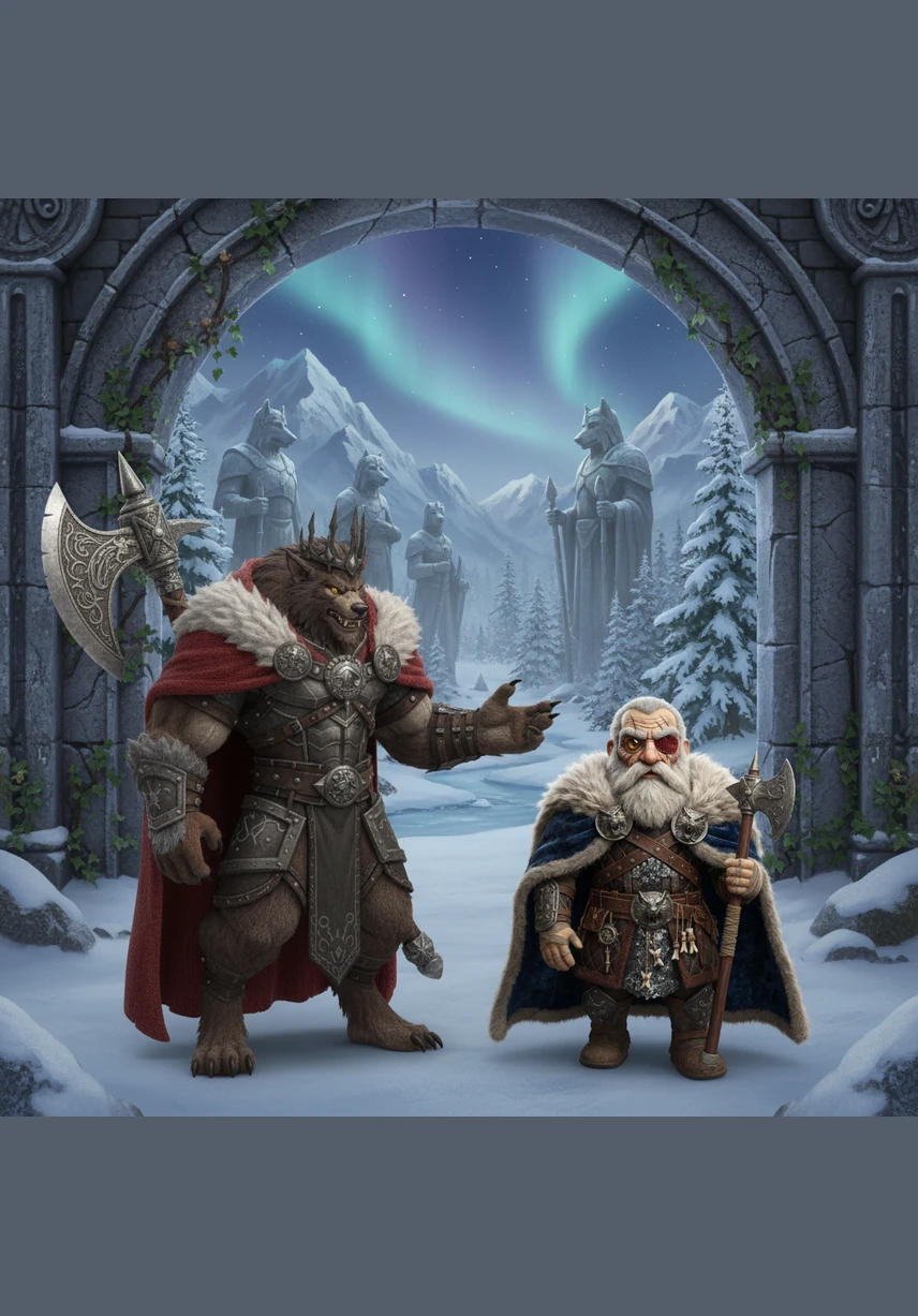 Varg led Artem to the hidden Valley of Kings, a vibrant paradise where different species lived together under a wise and peaceful ruler. The King hated war and believed that werewolves could only survive by stepping out of the shadows and proving they could be protectors rather than monsters.