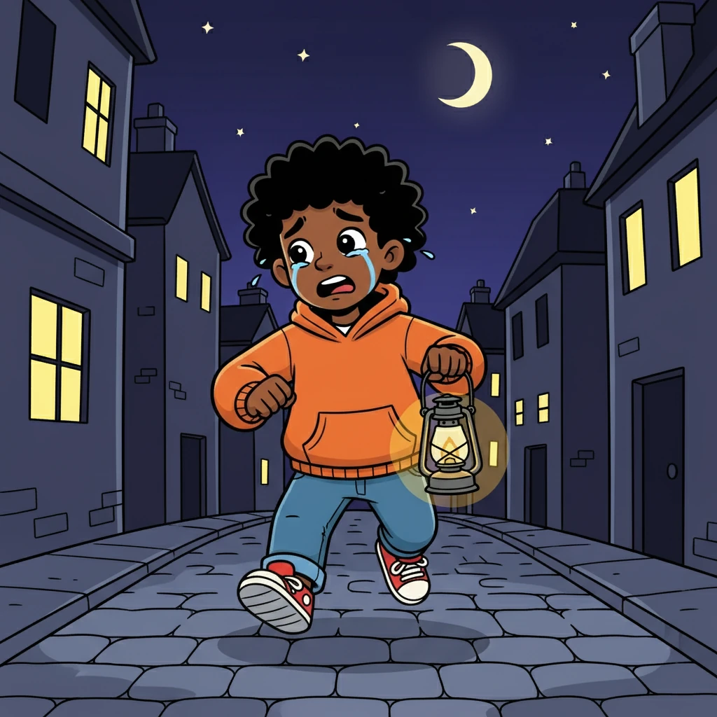 His legs burned as he dashed through the street, tears forming in his eyes. He didn’t care who saw him now—he just wanted to reach home. His mind screamed, “Don’t look back! Don’t look back!” But curiosity won. He glanced behind—and the shadow was gone.