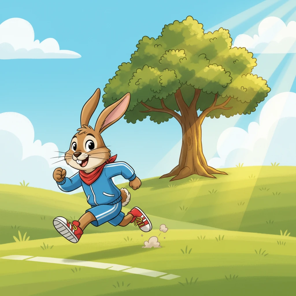 Herbert gasped, then giggled. 'A race with you, Tilly? That's the funniest thing I've ever heard! But alright, let's race to the big oak tree on the hill!'
