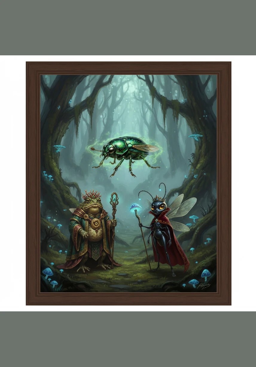 The silence of the forest became heavy as the birds stopped singing and the squirrels moved away to find greener canopies. Dust swirled in the dry air, and the vibrant colors of GretANT’s world faded into a dull, thirsty grey under a choking haze.