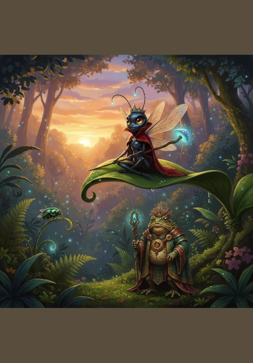 The forest breathed once more, a vibrant symphony of life restored through the wisdom of a single, thoughtful ant. GretANT sat peacefully on a healthy leaf, watching the sunset as a small but vital part of a vast, beautiful whole that would flourish for generations to come.