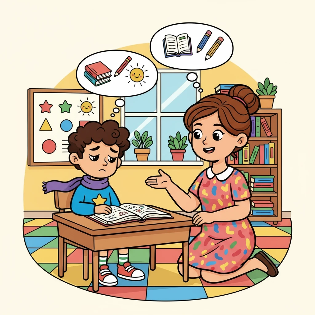 His teacher, seeing Amogh's distress, rushed to his side. She brought him encouraging words and a promise of help. Together, they made a plan to catch up on missed coursework.