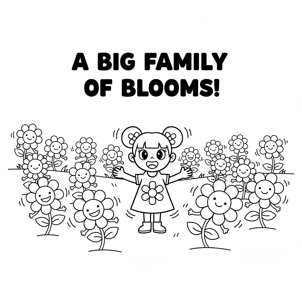 Now, Pip was part of a vibrant garden, surrounded by many other happy flowers. They all swayed together, a big family of blooms.