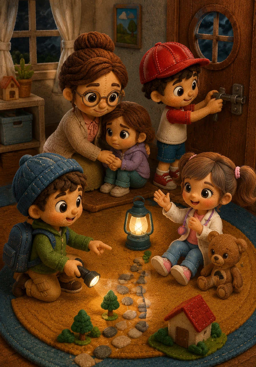 Mientras Sofía ofrece consuelo a los asustados y Mateo ayuda a asegurar las puertas, todos demuestran un increíble espíritu de colaboración. Tomás organiza el camino a casa y Valeria narra historias tranquilizadoras para que nadie pierda la calma.
