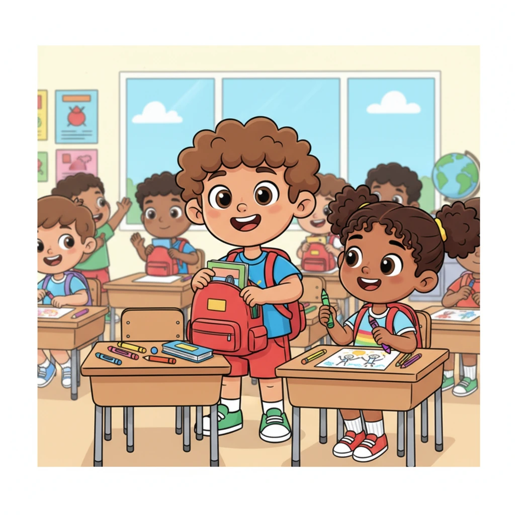 As the bell rang, Leo packed his backpack, his heart full of new ideas and a big smile. He realized that sometimes, the best adventures and the brightest ideas happen when you share them with a friend. School was truly a wonderful place to discover new things, especially about friendship.