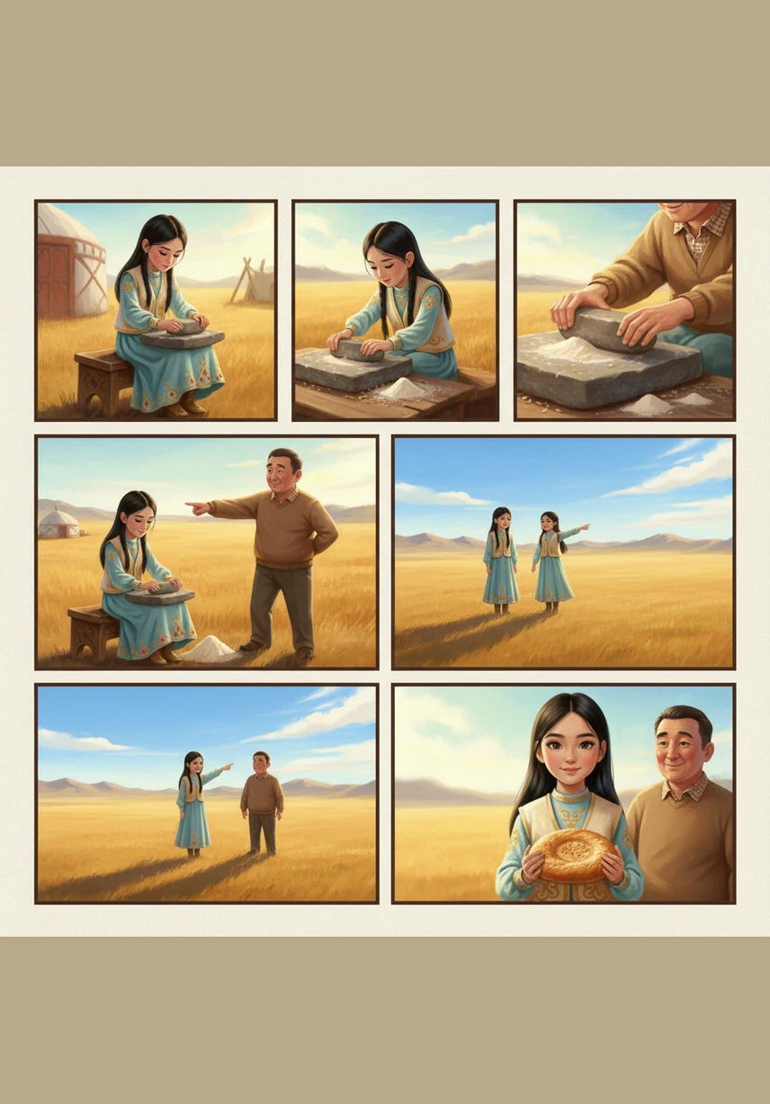 «Папа, можно тебя на минутку?» — спросила Айсулу с любопытством в глазах. Она хотела узнать, что же на самом деле означают летние каникулы и когда она сможет начать свой долгожданный отдых.