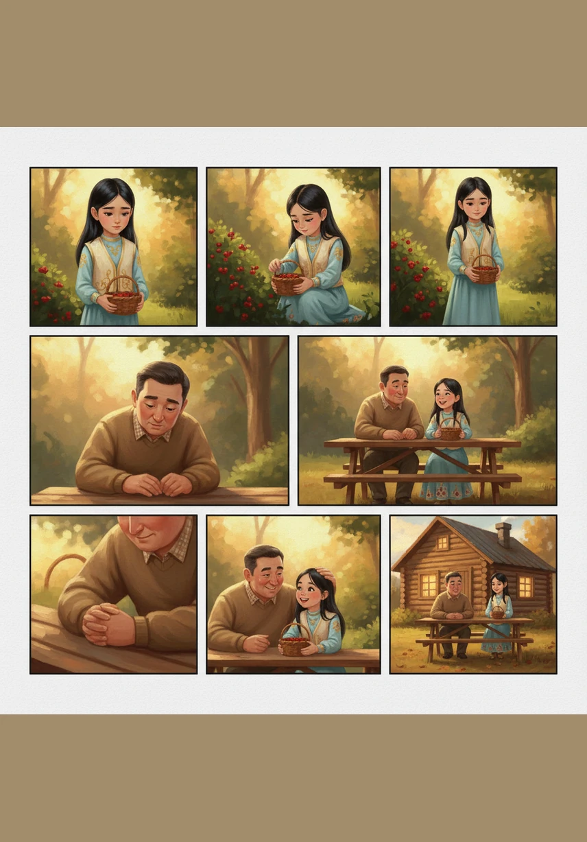 Папа спокойно продолжил объяснение, рассказывая о том, как чтение помогает лучше учиться и узнавать мир. Он показал ей красивые обложки, объясняя, что каждая книга — это новое приключение, которое ждет ее.