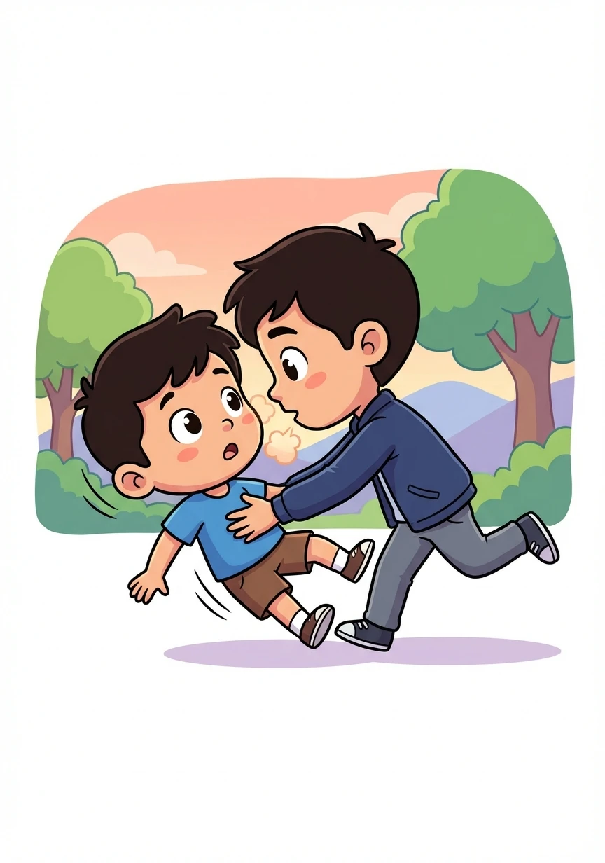 Sasuke tropieza y cae, Itachi lo atrapa antes de que toque el suelo. Sus rostros están peligrosamente cerca, sus respiraciones se mezclan.